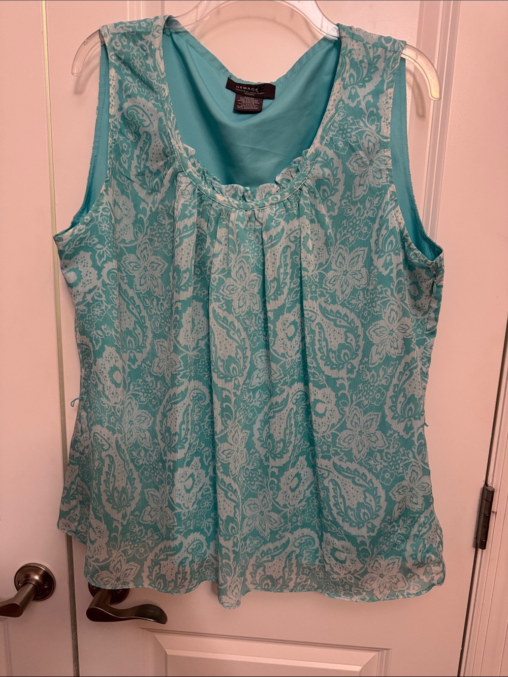 George Teal Paisley Sleeveless Blouse